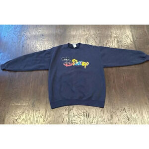 Walt Disney‎ World Sweater 90s Vintage Super Soft Colorful Print Black #35